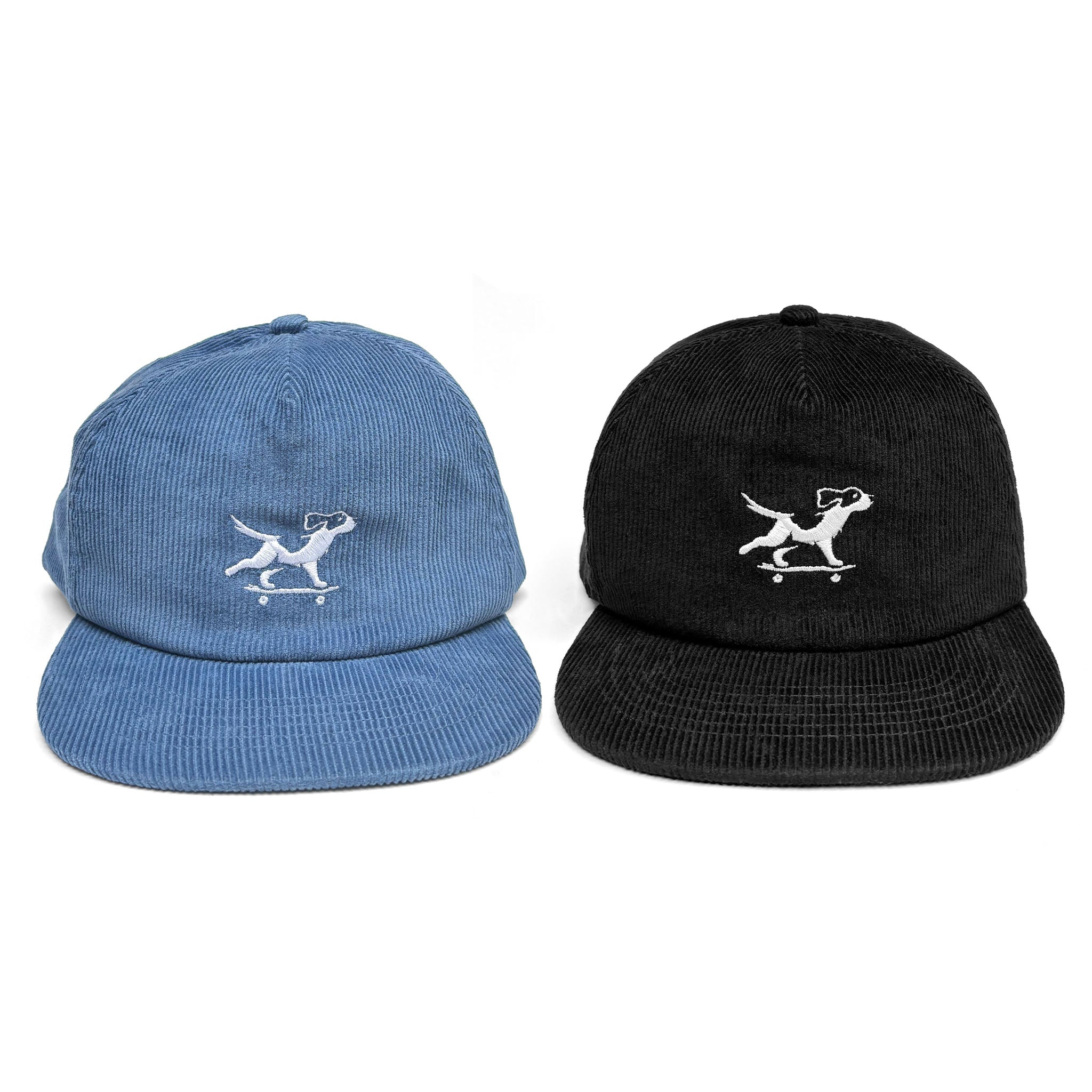 Skate Dog Corduroy Snapback by Dylan Goldberger