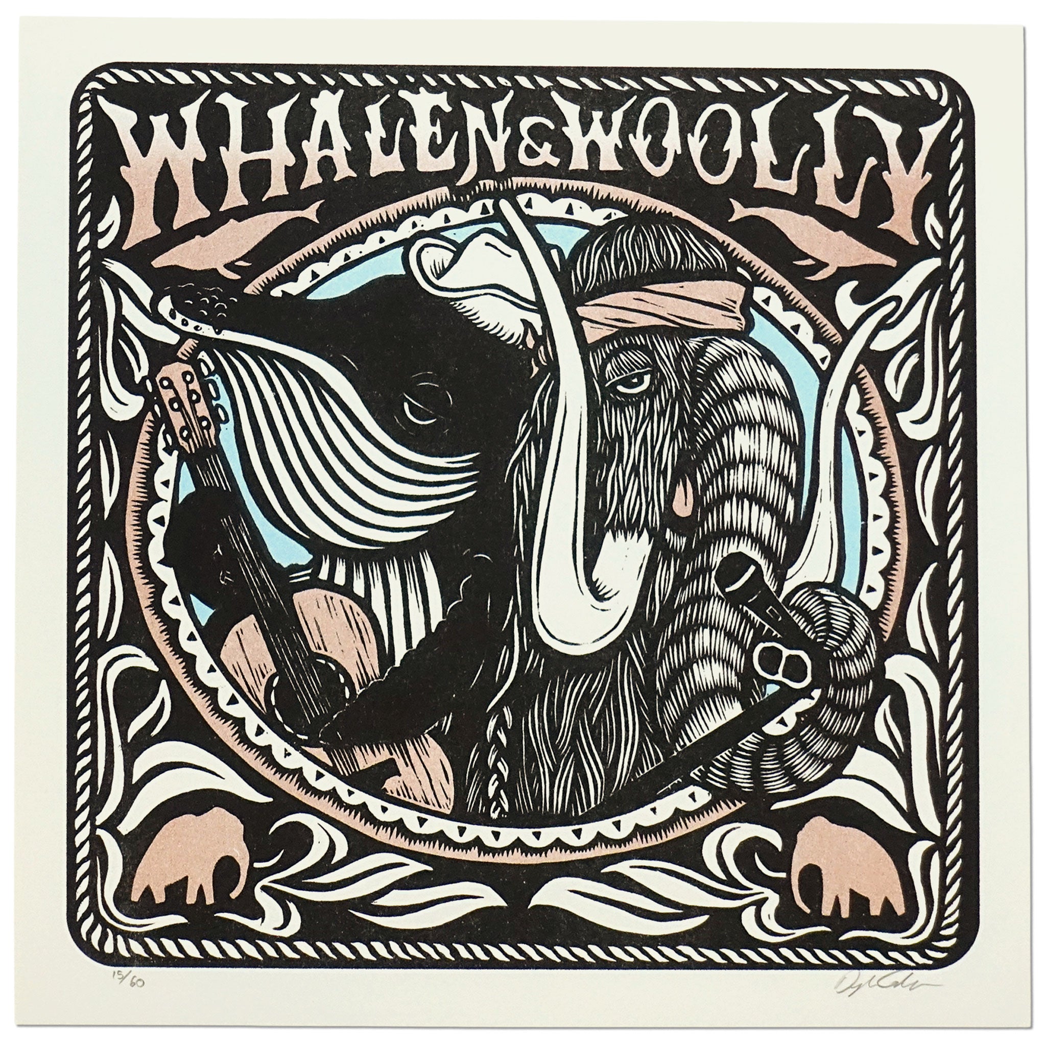 Whalen and Woolly Print by Dylan Goldberger