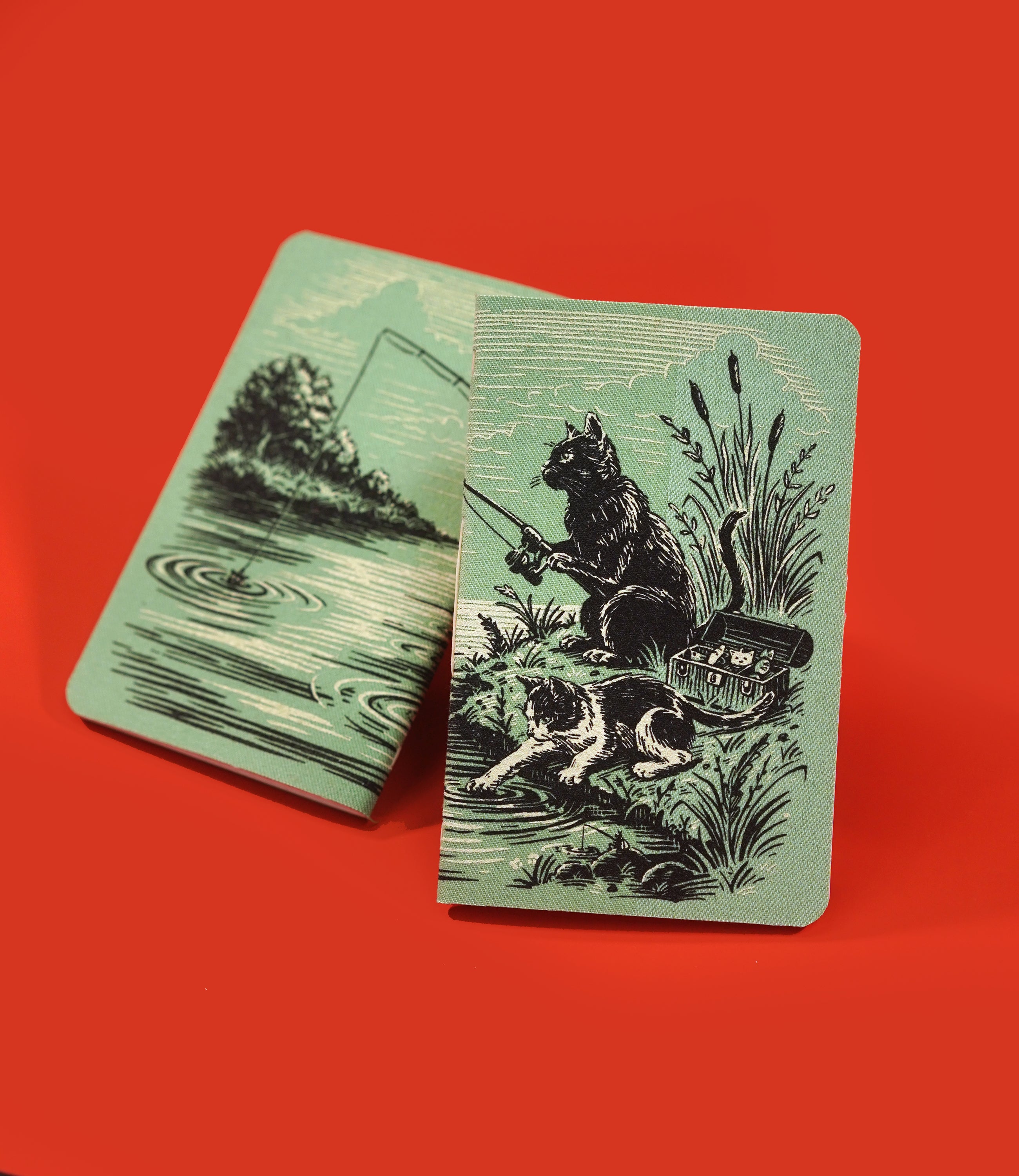 Dapper Notes Cat Fishin' Pocket Notebook by Dylan Goldberger