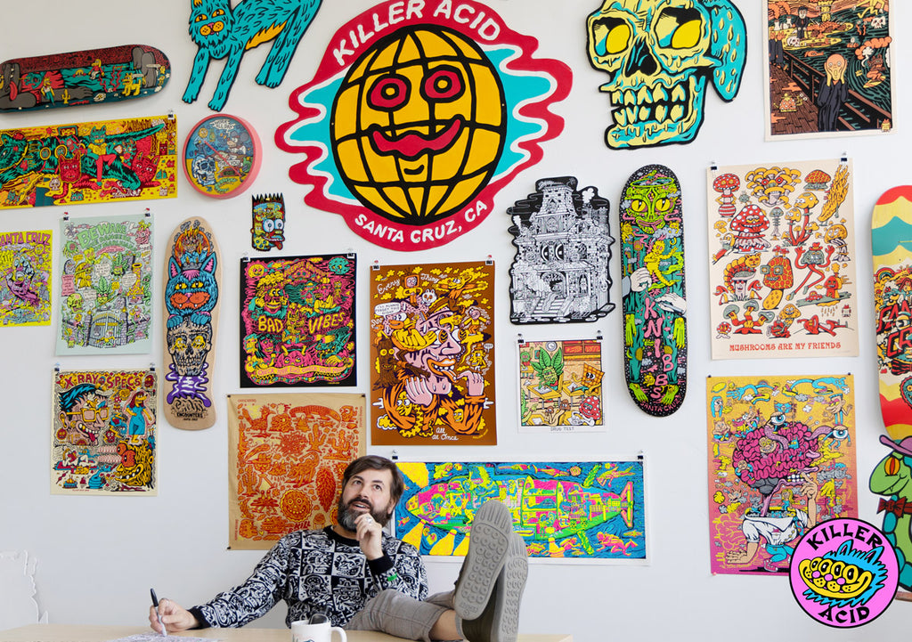 Rob Corradetti at work in the Killer Acid studio
