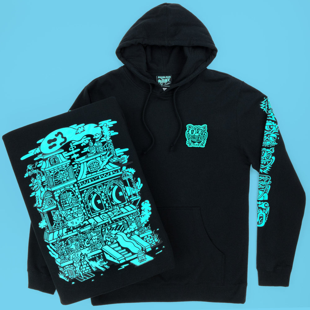 Haunted House Pullover Hoodie by Killer Acid